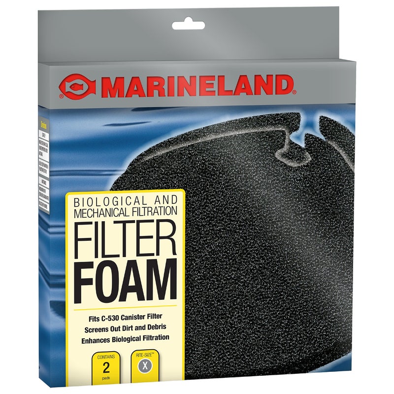 Marineland Filter Foam 2 Count, Supports Biological And Mechanical aquarium Filtration, Rite-Size X, Blacks & Gray (PA11501) - Image 2